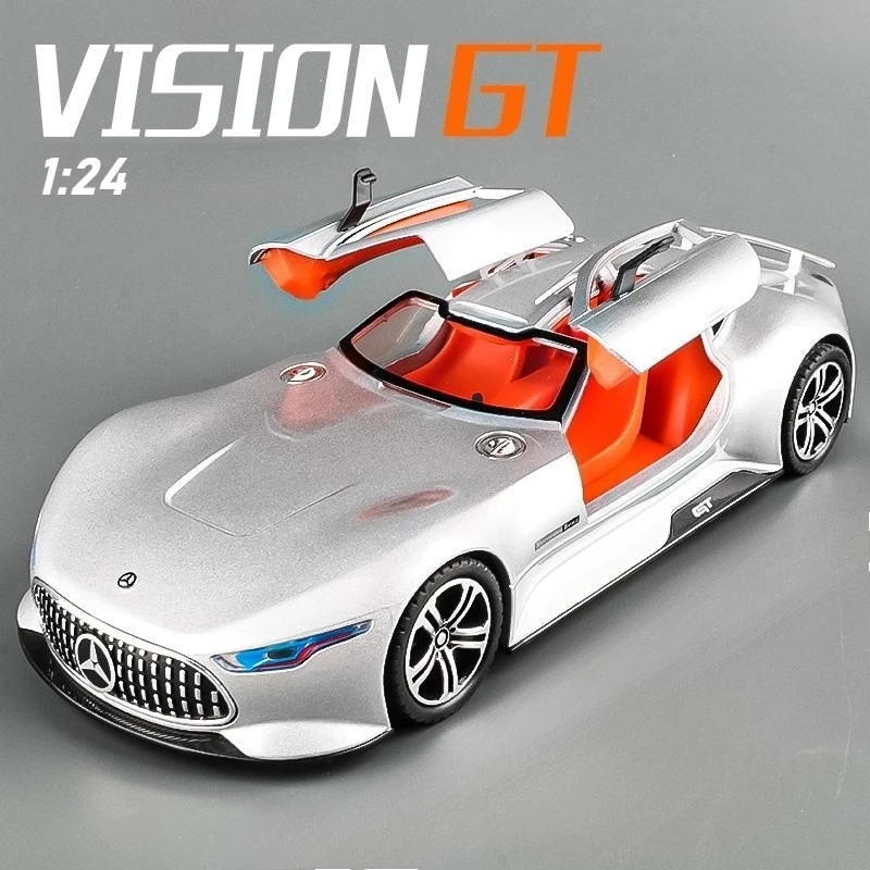 

1:24 AMG Vision GT Concept Sport Car Alloy Metal Diecast Car Model Sound & Light Collect Hobby Decoration Gift