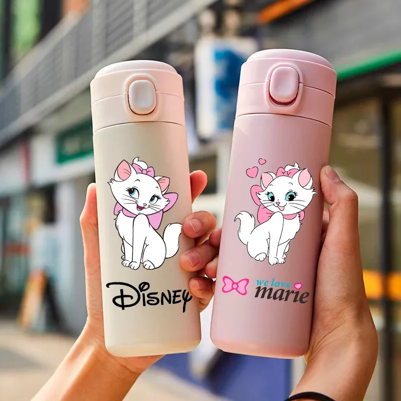 De Aristocats Disney Marie Cat 320Ml/420Ml Draagbare Sportwaterfles Thermosbeker Roestvrijstalen Kinderbeker Grote Capaciteit