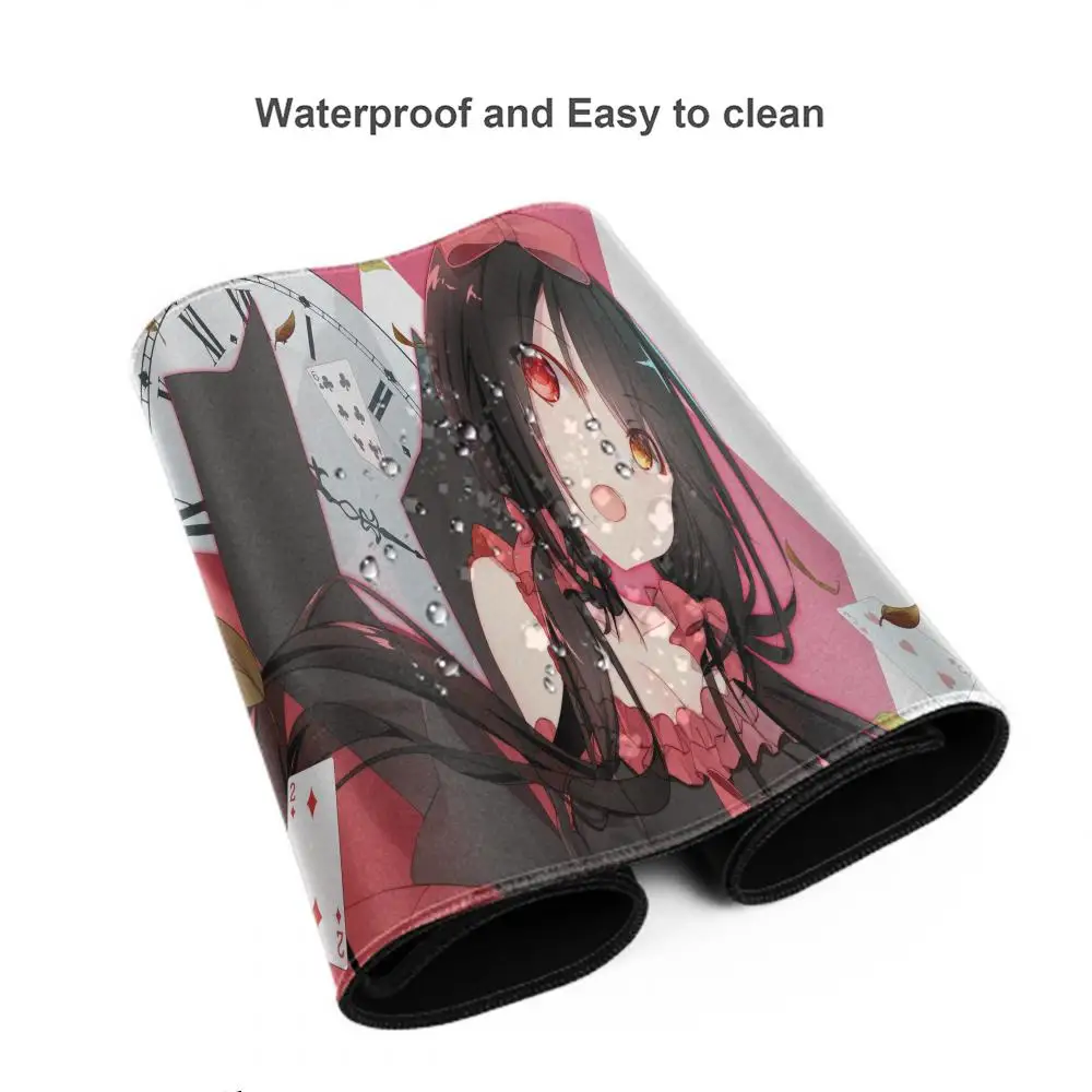 Tokisaki Kurumi Grote muismat Datum A Live muismat Laptops Gamingaccessoires Toetsenbord Desktop PC Gamer Anime Rubberen muismat