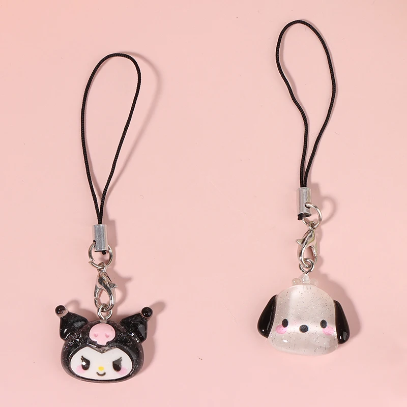 Sanrio Kuromi-cordón My Melody Cinnamoroll, funda para teléfono IPhone, mochila, muñecas, colgante, juguete, regalos para niñas