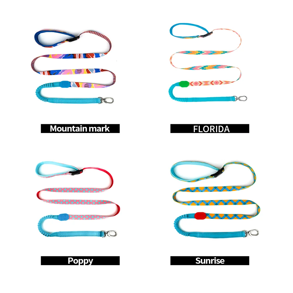Soft Dog Multifunctional Adjustable Leash Running Hands Free Elastic Reflective Training Pet Bungee Jumping Dog Leash