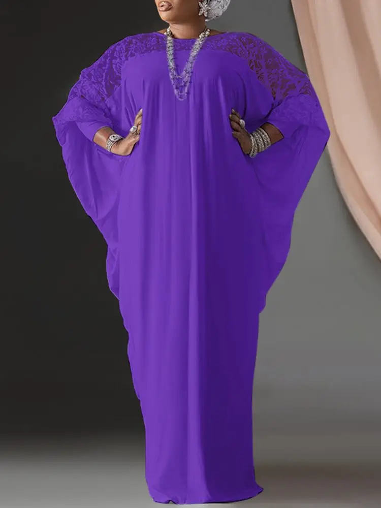 VONDA 2023 wiosna solidna kobiety Maxi długa sukienka luźna Kaftan sukienka letnia maksi Holiday Casual Vestido Lady z długim rękawem wokół szyi