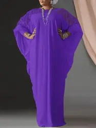 VONDA 2023 wiosna solidna kobiety Maxi długa sukienka luźna Kaftan sukienka letnia maksi Holiday Casual Vestido Lady z długim rękawem wokół szyi szata