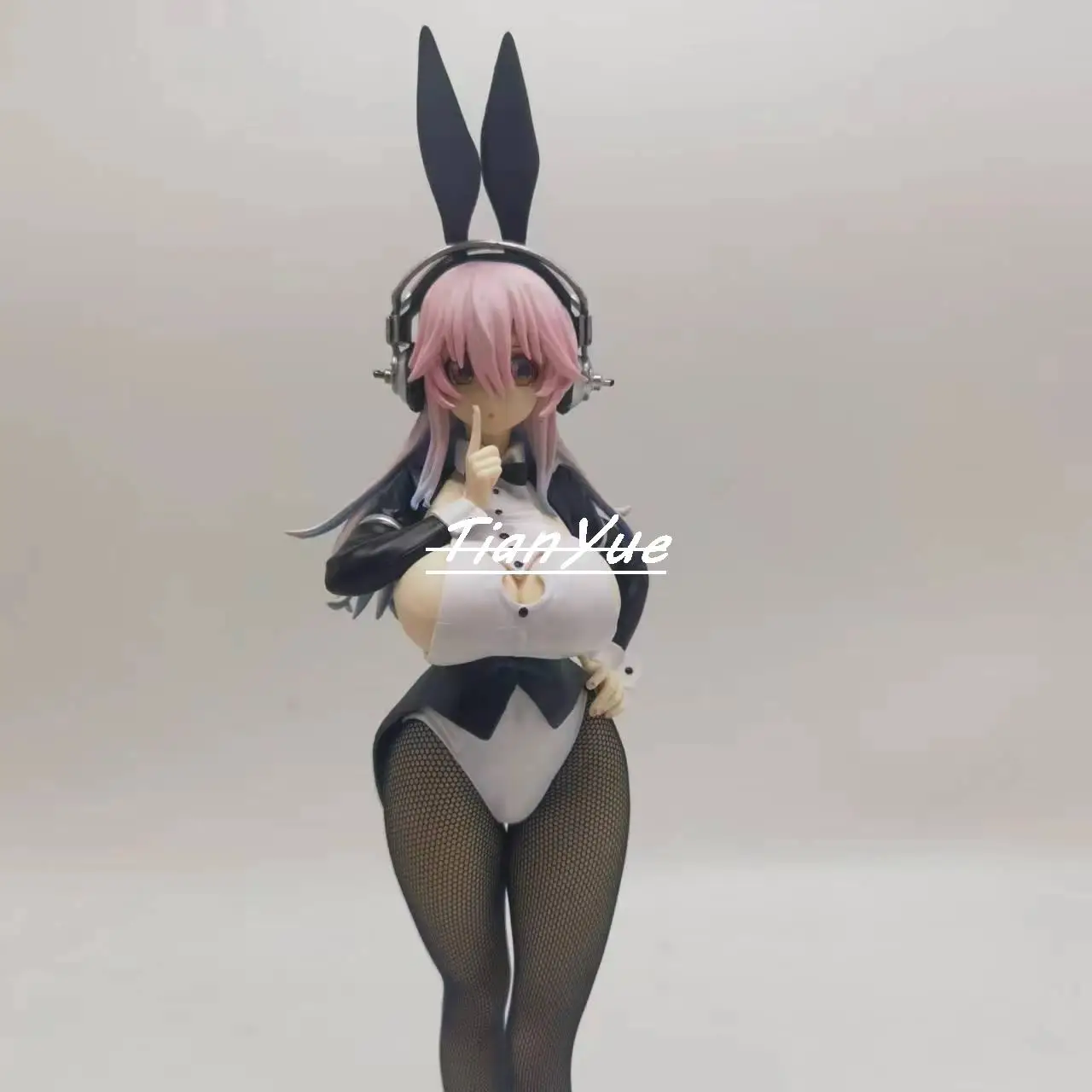 Super Sonico Black Silk stockings Anime Bunny version PVC cute girl Figure Model Toys 31cm