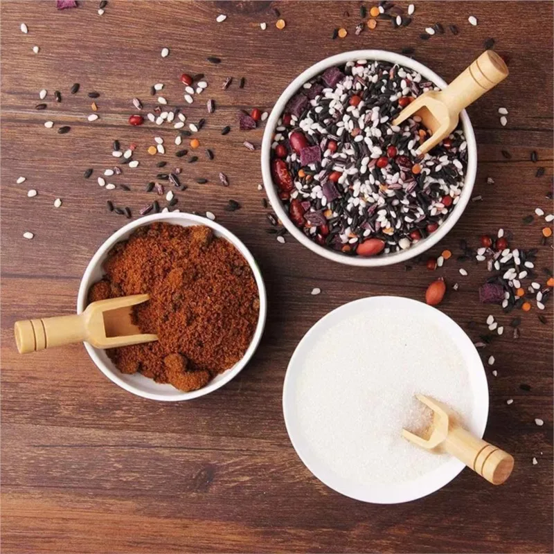 10-30pcs Mini Wooden Spoon, Mini Bath Salt Spoon, Wooden Candy Spoon, Washing Powder Spoon Spoon Set Baby Spoon Kitchen Cooking