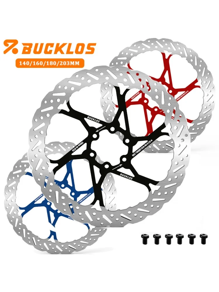 AliExpress BUCKLOS Bicycle Disc Brake Rotor 140/160MM Mountain Bike Rotor 180/203MM Heat Dissipation Bicycle Hydraulic Disc Brakes Rotors