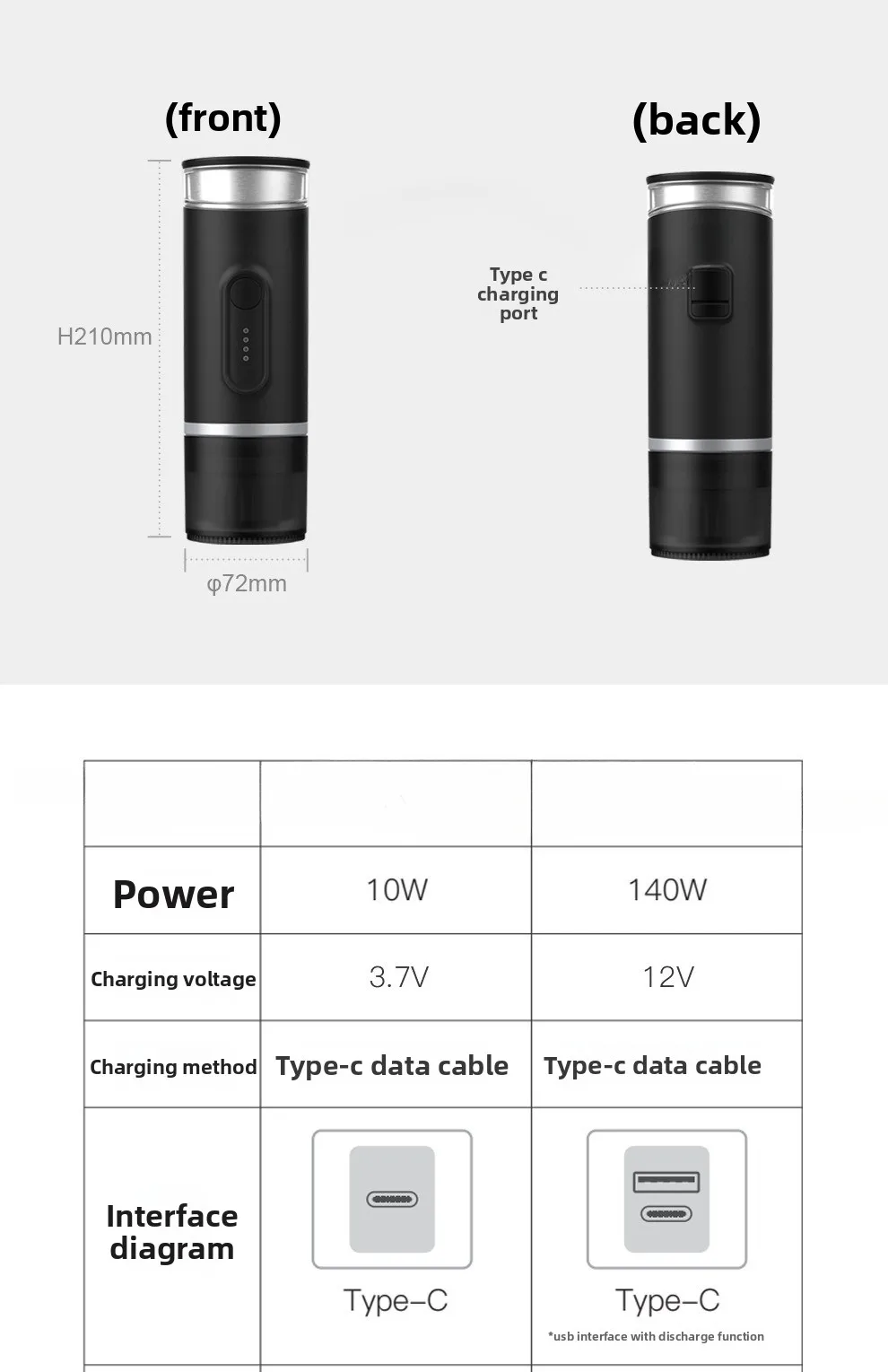 Portable Capsule Coffee Machine Handheld Portable
