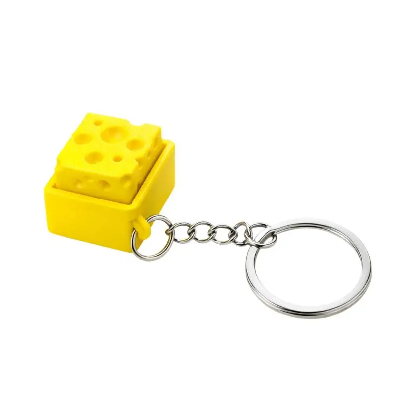 Lustiger Käse-Schlüsselanhänger, Tastatur-Stressabbau-Fidget-Knopf, Käse-Tastenkappe, Fidget-Clicker-Schlüsselanhänger, Tastatur-Schlüsselanhänger, Finger-Spielzeug – Detail 8