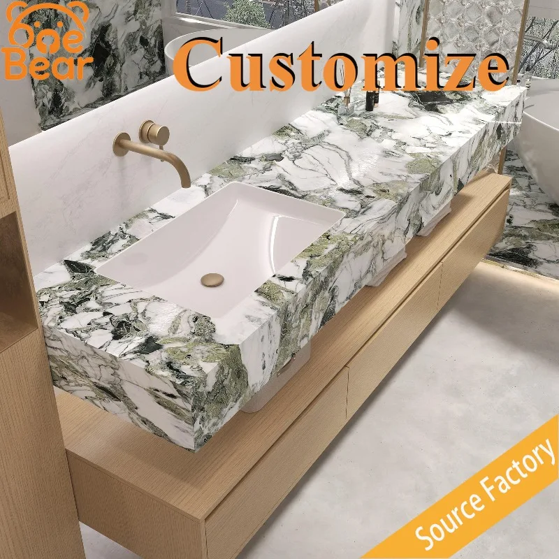 Solid Stone Wash Basin Premium Marble Above Counter Waterproof Anti Stain Wear Resistant Sturdy Home Bathroom