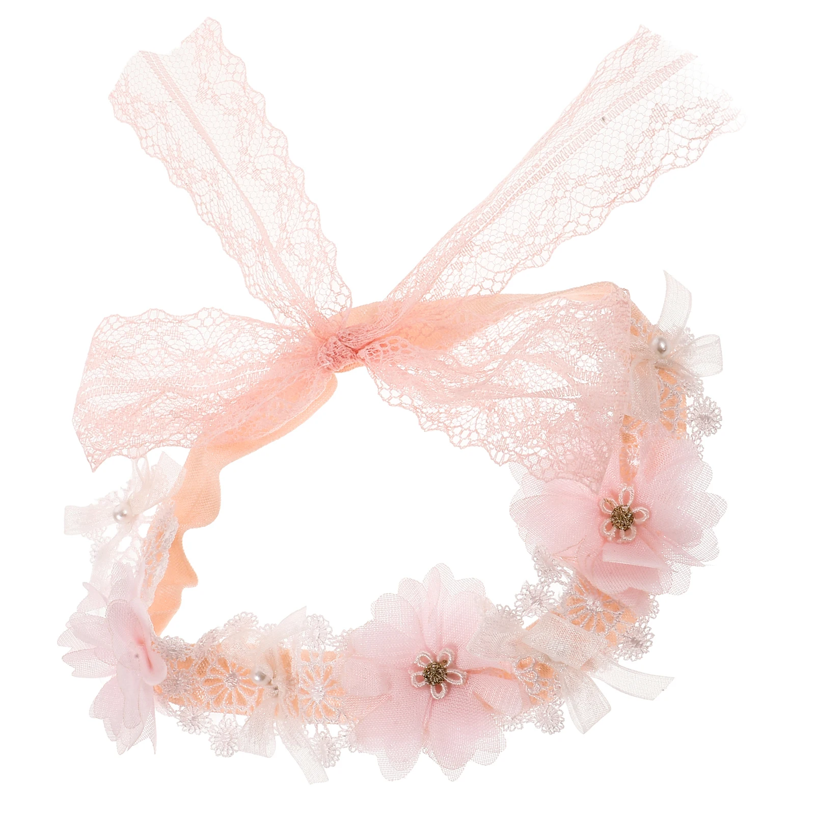 

Lace Headb for Baby Girl Newborn Toddler Infant Flower Rosy Wrap Hair Accessories Soft Comfort Materials Charm Outfits