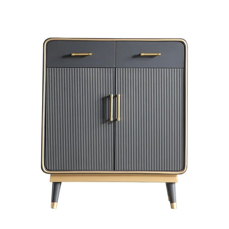 Light luxury solid wood porch cabinet, dining side decorative cabinet, simple small apartment shoe cabinet