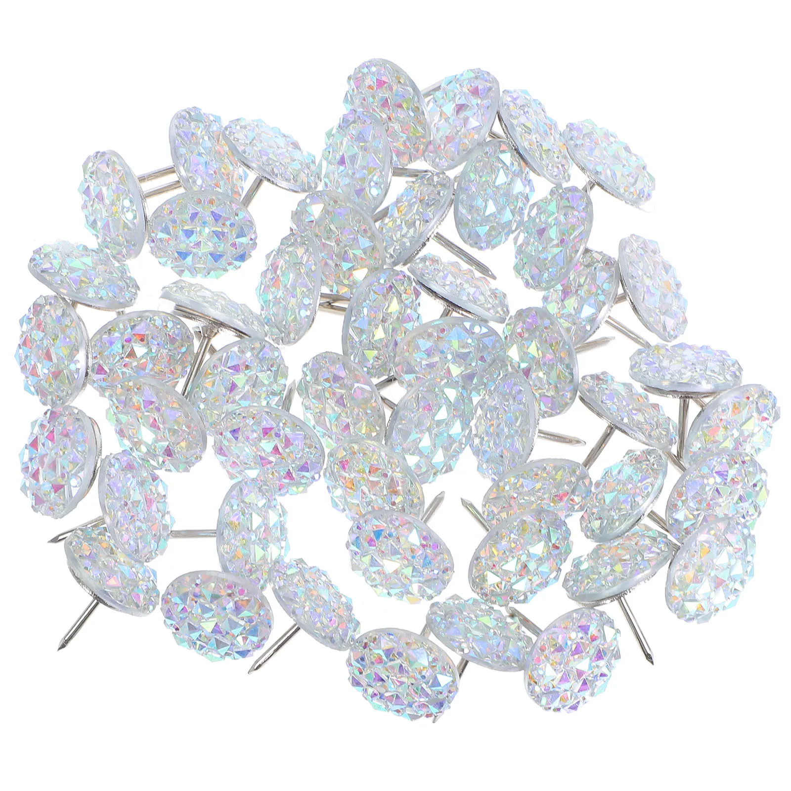 50 قطعة حجر الراين الزخرفية دفع دبابيس الراتنج الإبهام المسامير لمكتب لوحة الإعلانات لوحة الفلين خريطة دبابيس مكتب الملحقات