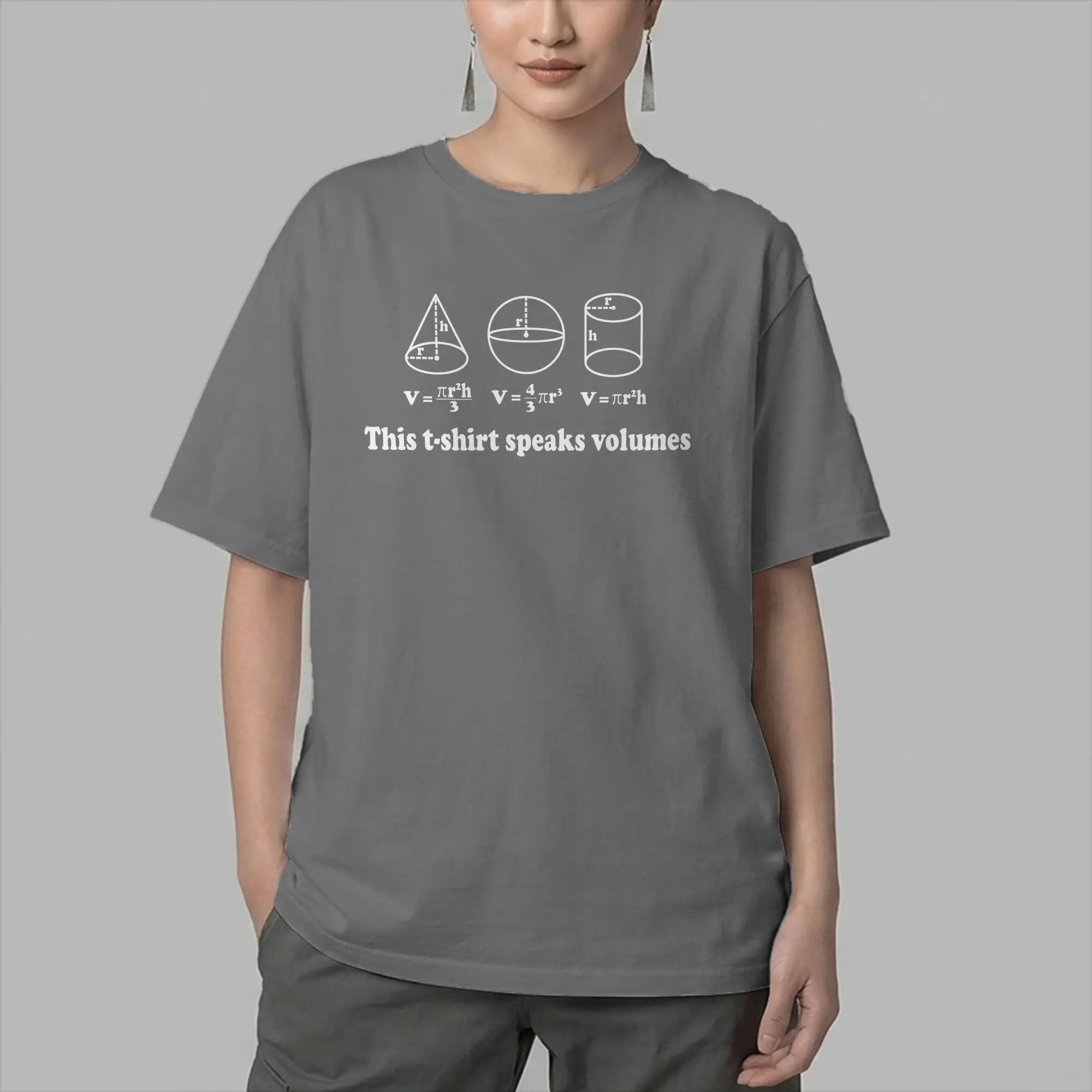 Vintage This Speaks Volumes Funny Math T-Shirt for Men Crewneck Cotton T Shirt  Short Sleeve Tees Graphic Printed Clothes