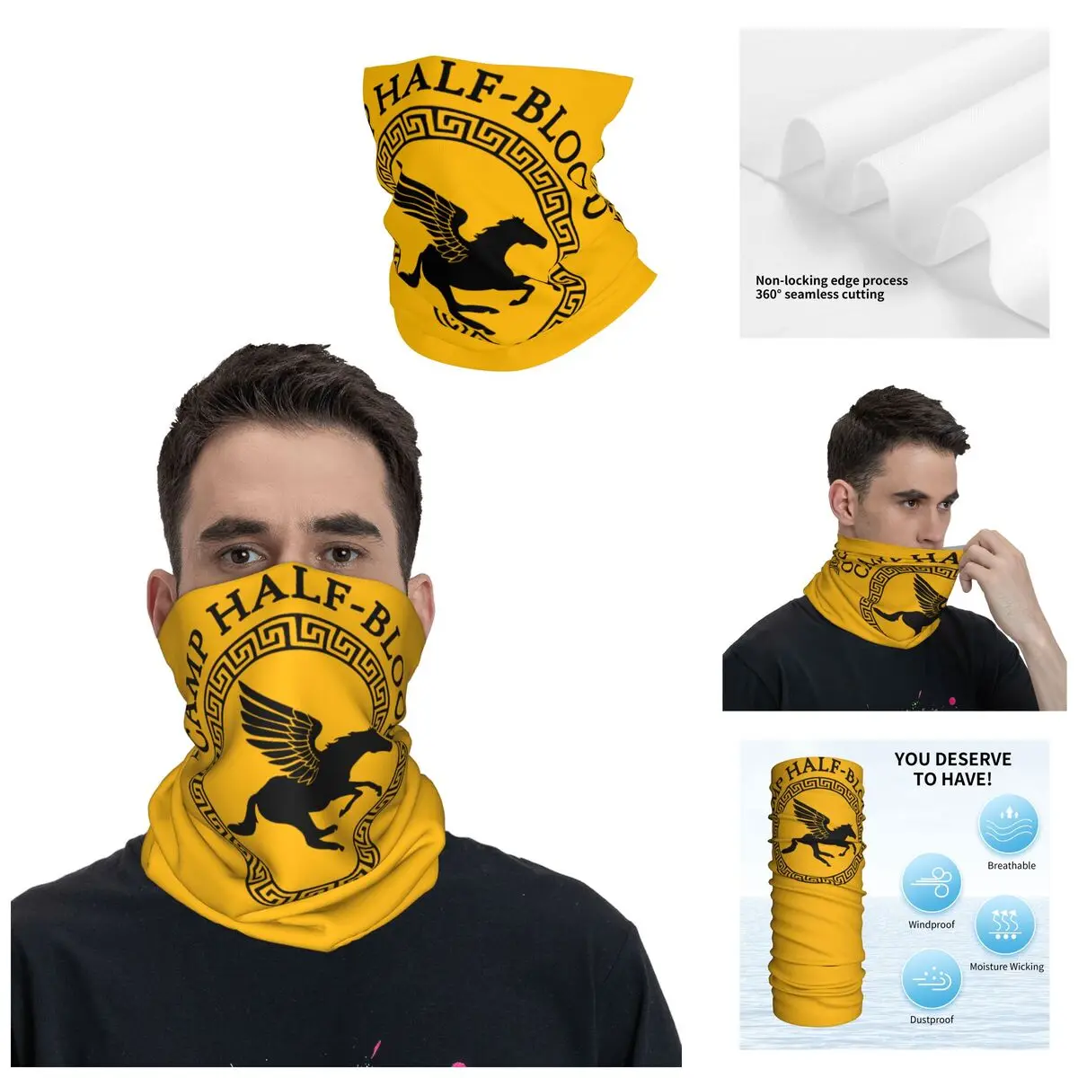 Muscular Motocross Bandana Neck Cover Printed percy jackson & the olympians Face Scarf Running Unisex Adult Winter