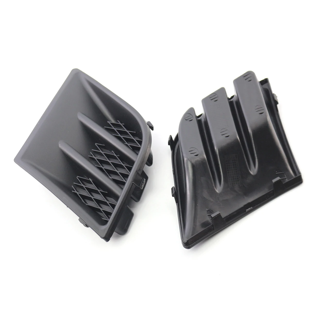 ABS Black Car Front Left Right Bumper Grill Grille Fog Light Lamp Cover Caps Replacement For Peugeot 107 2009-2012 7422A8 7422A9