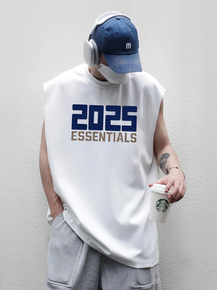 

Мужская майка свободного кроя American Style из дышащего хлопка, летняя новинка FOG MIKI Essentials