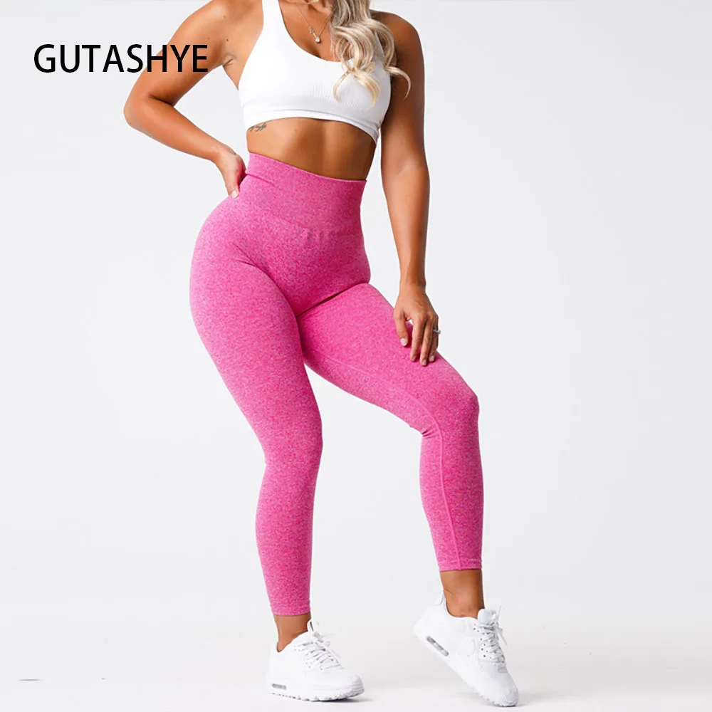 

Women's Seamless Leggings GYM Sports High Waist Booty Scrunch Workout Hip Lifting Tights Running Biker Yoga Pants