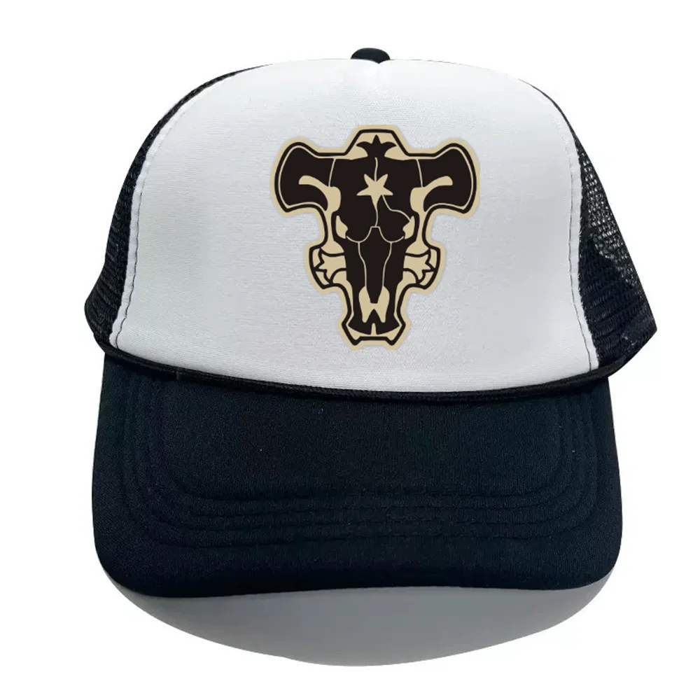 Anime Knight Baseball Cap Black Clover Emperor Logo Asta Magic Hat Cosplay Printed Mesh Hats Unisex Adjustable Emblem Gift