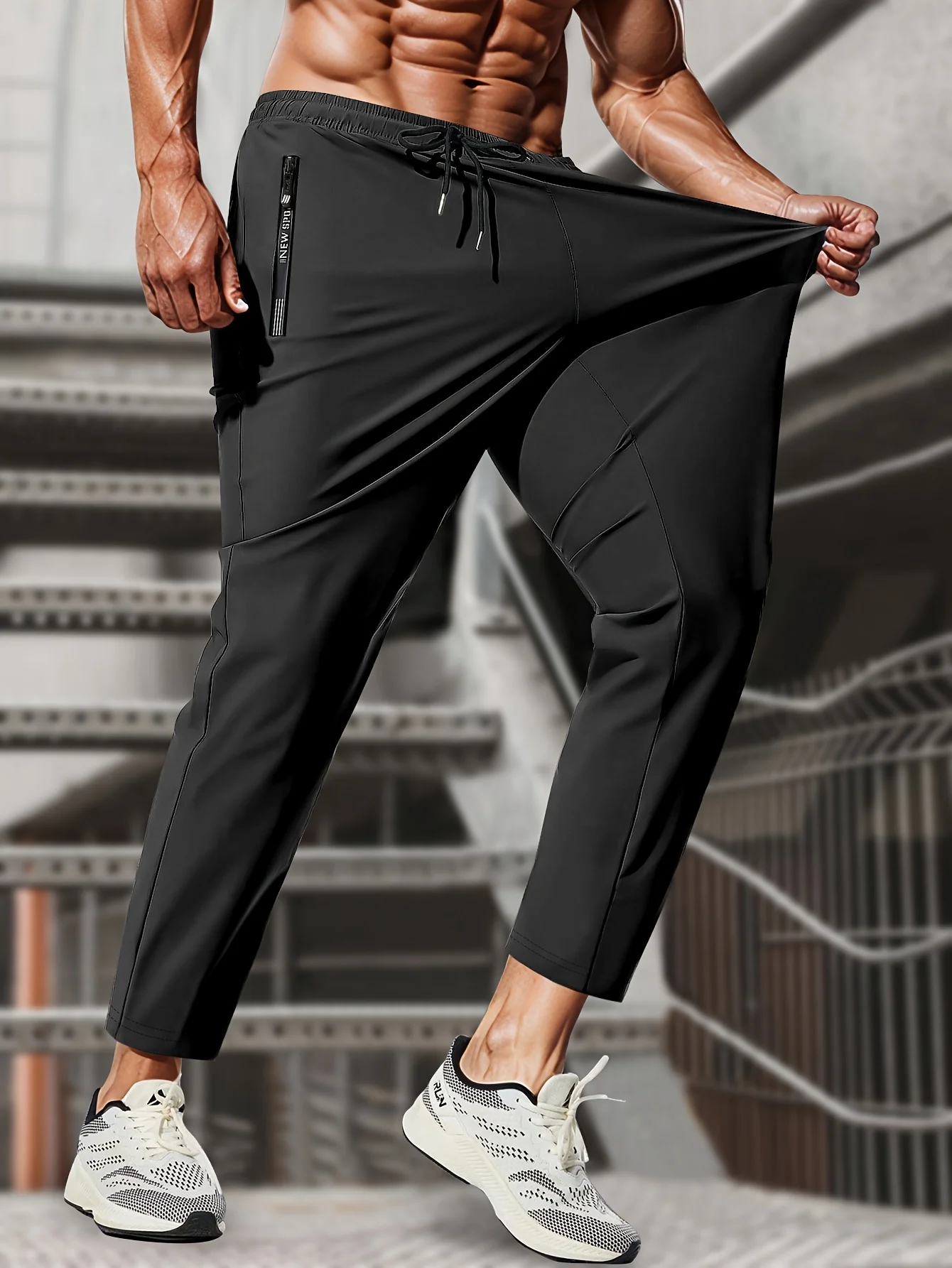Joggingbroek Man Vissen Heren Hoge Stretch Ijs Zijde Joggingbroek Met Ritszakken Ademende Elastische Sportbroek Heren Cadeau