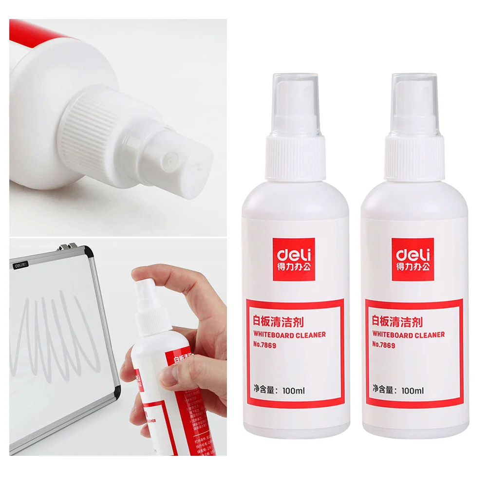 2pcs Whiteboard Cleaner Spray Eraser Water 100ml Per Bottle Whiteboard Clean Water Spray whiteboard clean spray