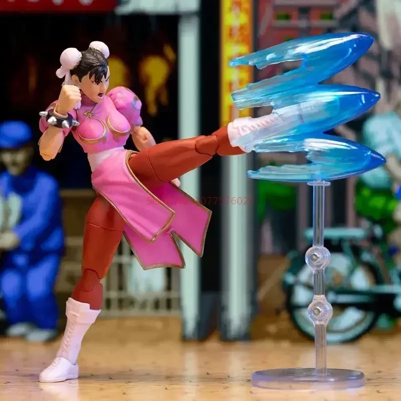 1/12 Jada Chunli Action Figure Ultra Street Fighter Ii The Final Challengers Anime Figure Red Blue Collection Model Birthday Toy