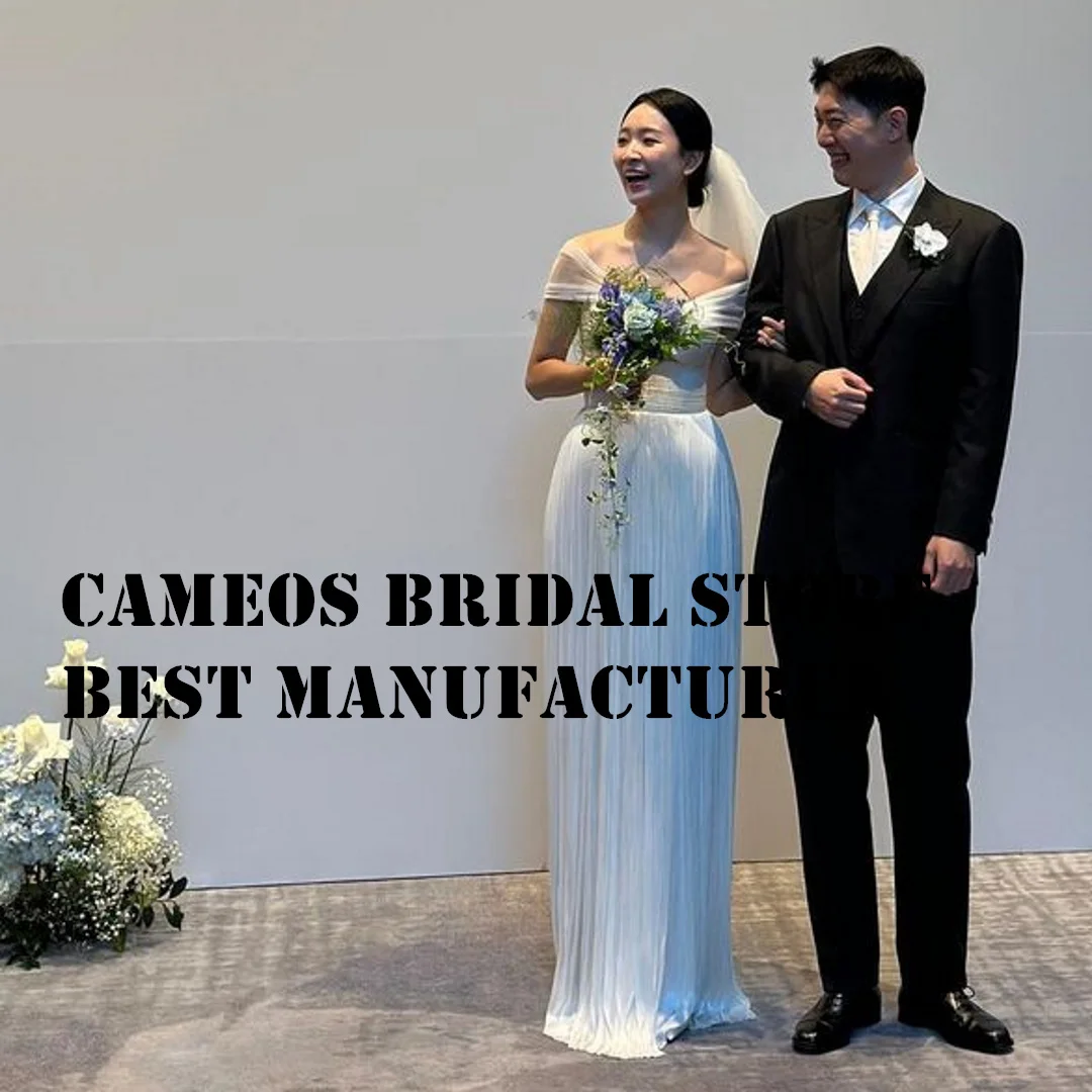 SONDR Custom Made Off the Shoulder Wedding Dresses Korea High End Chiffon Elegant Brides Gowns  Ivory Women Bridal Dresses