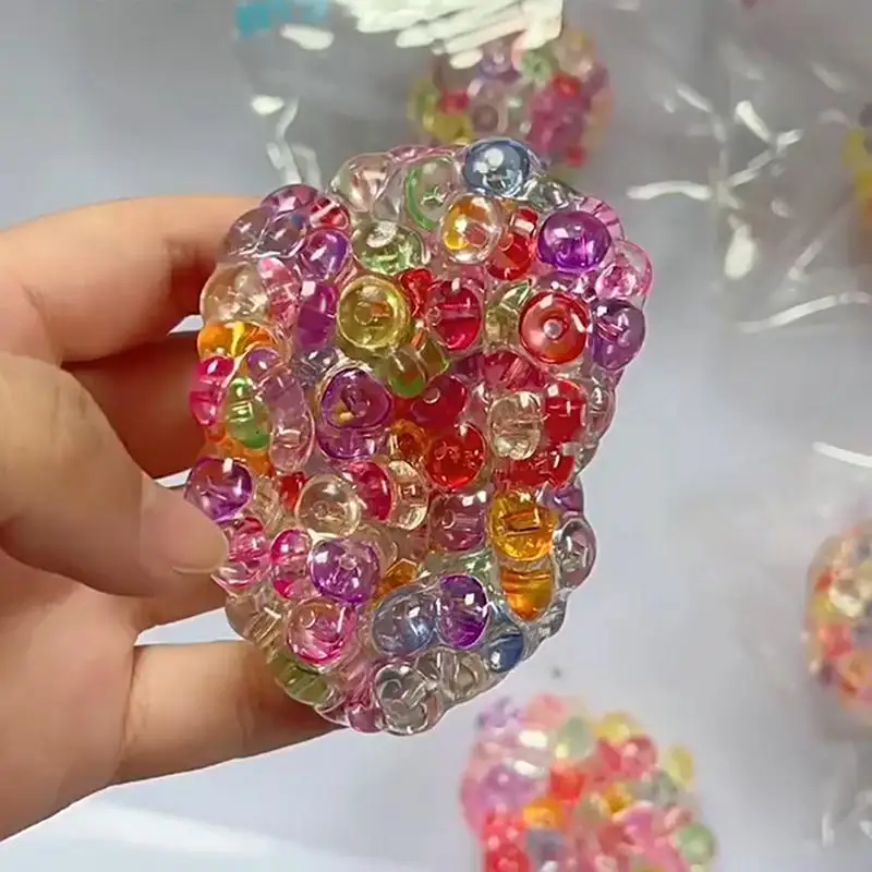 Bunter Quetschball für Kinder, sensorisches Stressabbau-Quetschspielzeug, Entlüftung, Stimmung und Verbesserung des Spaßes, Zappelspielzeug, Urlaubspartys, Geschenke