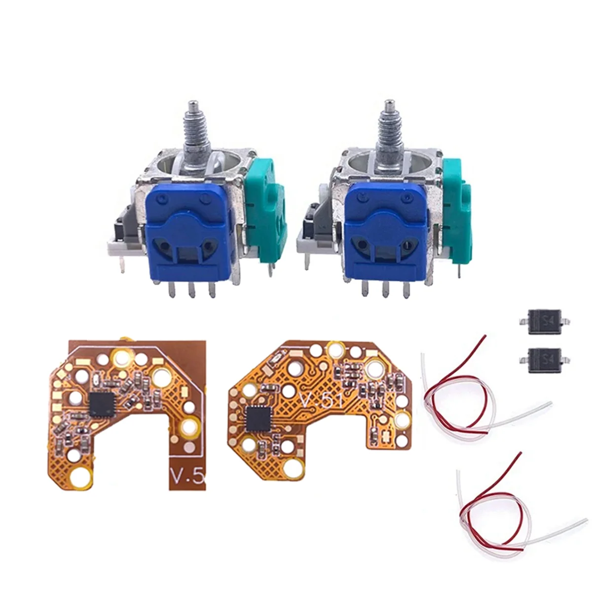 2PCS Hall Joystick+Calibration Board for Xbox Elite 2 Gamepad Hall Effect & Hall Joystick Center/Outer Ring Calibration_A02I