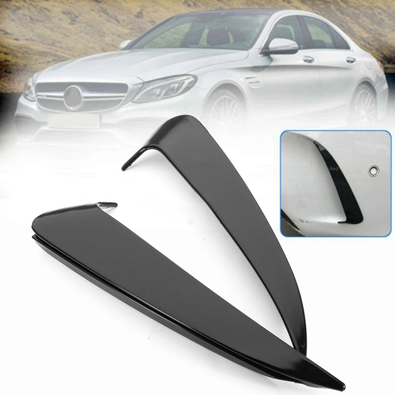 2X Rear Bumper Apron Spoiler Canard Air Vent Cover Trim For Mercedez Benz W205 C43 C63 AMG 4 Door 2015-2021