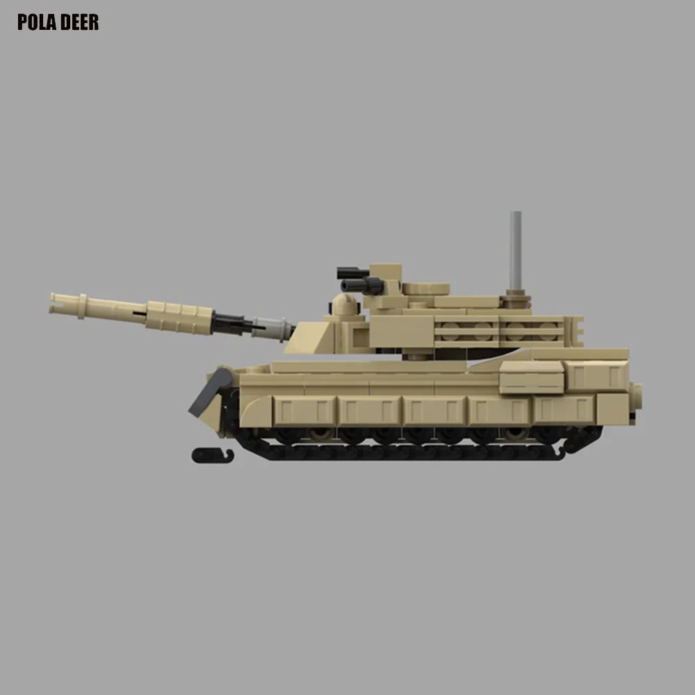 

Poladeer 286 Pds Military Series French AMX-30 Main Battle Tank Small Particles Assembled Educational Building Blocks Toys Gift