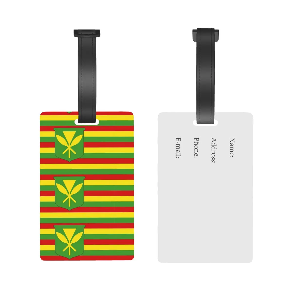 Kanaka Maoli Flagge Gepäck anhänger Koffer Zubehör Reise PVC niedlichen Gepäck Boarding Tag tragbare Etiketten halter ID Name Adresse