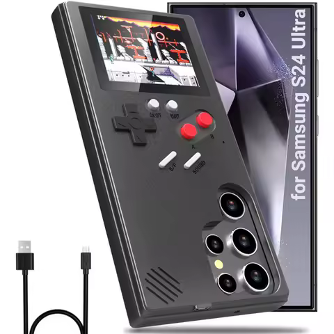 Retro Funny Game Boy Gaming Case for Samsung Galaxy S25 S21 S22 S23 S24 Ultra S20 Fe Note 10 20 Plus S24Ultra Gameboy Console