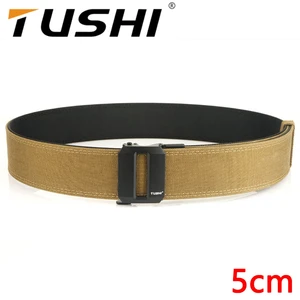 TUSHI Brand 5CM Wide functional wind hanging gun shooting training belt men's versatile workwear casual nylon automatic buckle