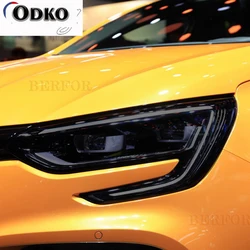 For Renault Megane 4 2017-Present Car Headlight Protective Film Smoked Black Tint Wrap Vinyl Transparent TPU Sticker
