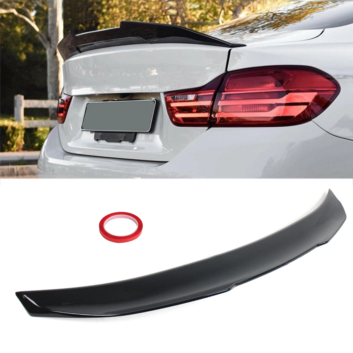 PSM Style Rear Spoiler Wing Trunk Lip For BMW F30 4DR Sedan 2012-2018 F80 M3 4DR Sedan 2014-19 Rear Trunk Spoiler Lip Tail Wing