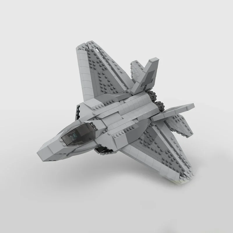 Moc بنة الأمريكية الشبح طائرة مقاتلة F-22 رابتور التكنولوجيا وحدات الطوب نموذج هدايا عيد الميلاد لعبة لتقوم بها بنفسك مجموعات الجمعية #5