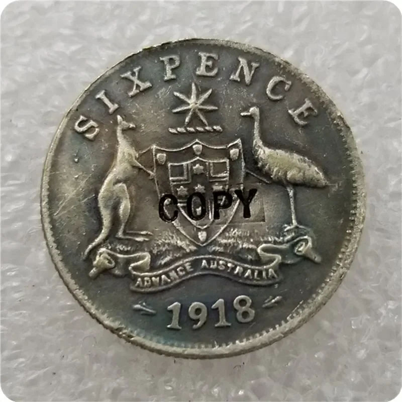 1918 Australian Sixpence COPY commemorative coins-replica coins medal coins collectibles Challenge Pocket Coins Christmas Gifts