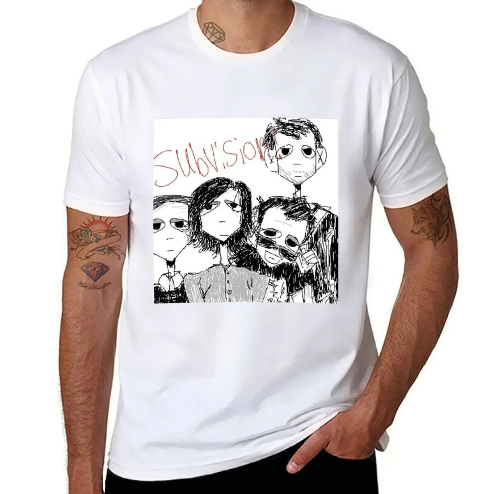 

shirt cotton t designer dark Subvision shirt shirts art man funny T-Shirt humor t t man band