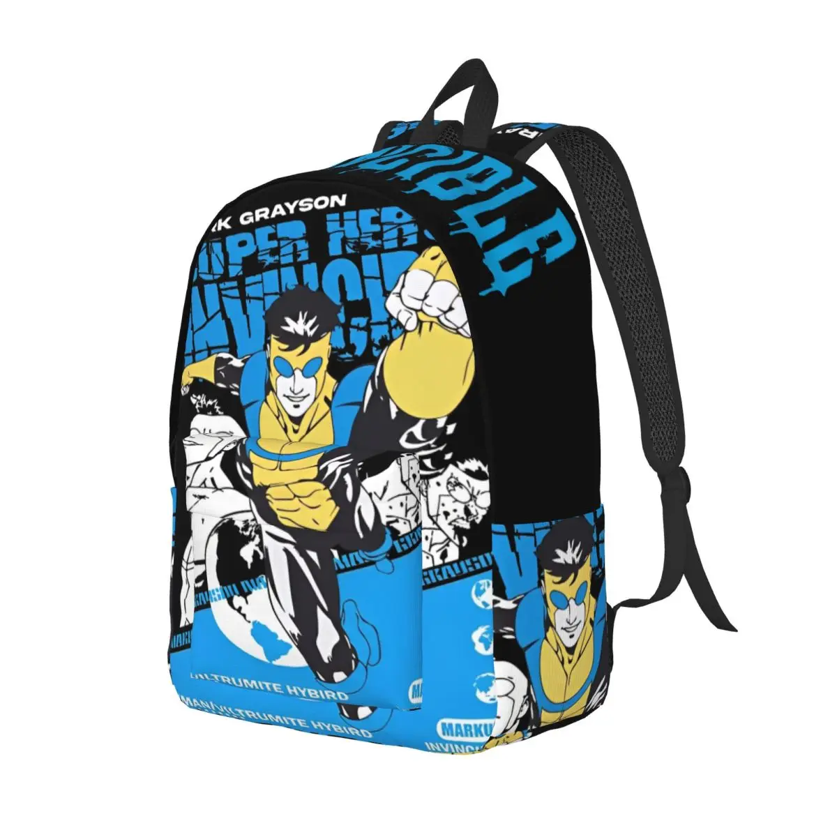 حقيبة ظهر Invincible Mark Grayson Superhero للرجال والنساء والطلاب، حقيبة كتف للكمبيوتر المحمول بتصميم الرسوم المتحركة