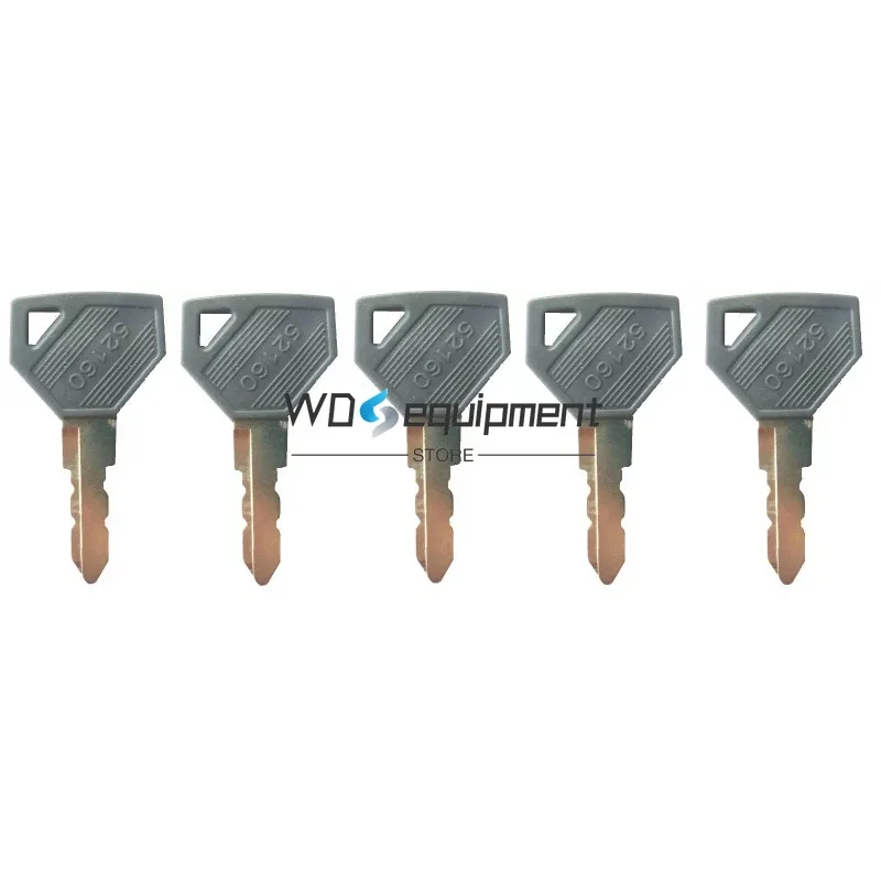 5PCS Key 52160 For Yanmar Machines Excavator Grader Dozer SC2400 SC2450 EX2900 John Deere 198360-52160