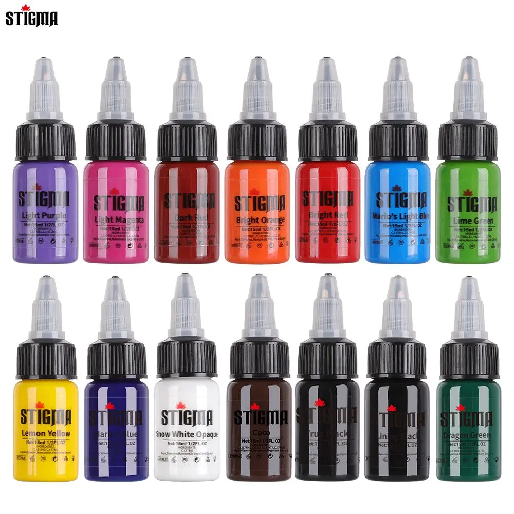 

STIGMA 15ML DIY Tattoo Ink Make-up Permanent Products For Tattoo Eyebrow Lip Eyeliner Pigment Practice Make up Mixed color