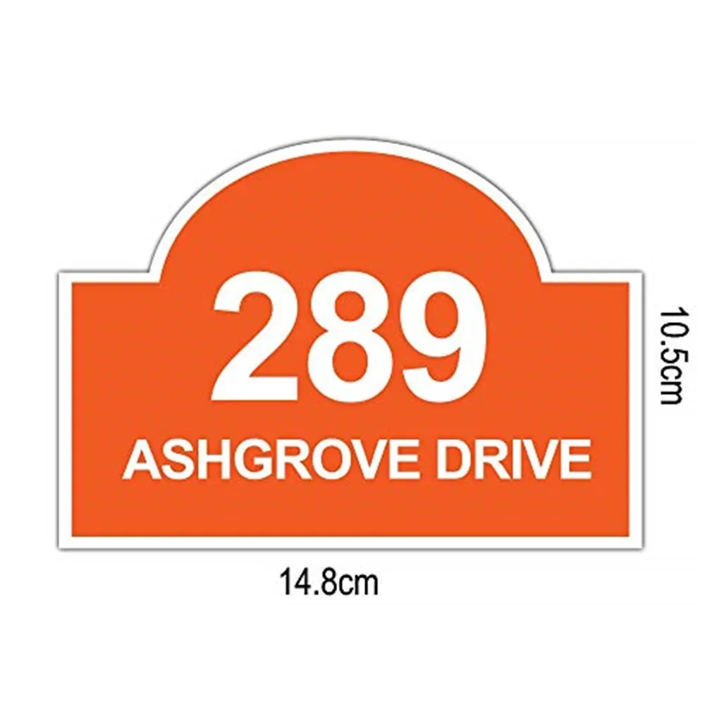 4X ملصقات أرقام صندوق الهولي الشخصية رقم المنزل اسم الشارع نمط ألوان متعددة مخصصة #5