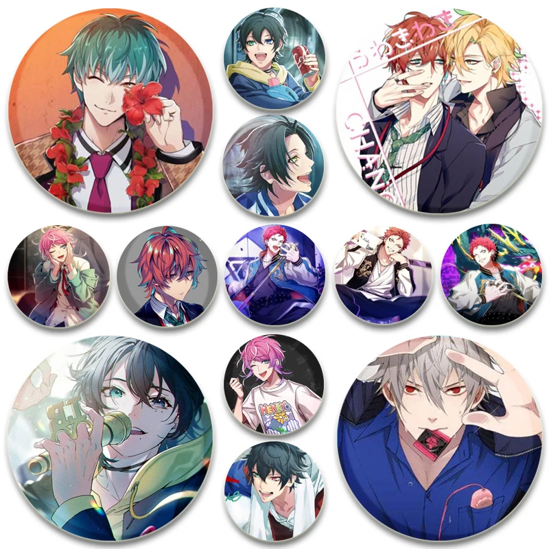 Enamel Pins Anime Hypnosis Mic Division Rap Battle Brooches Round Creative Cartoon Badge Backpack Hat Jewelry Accessories Gift