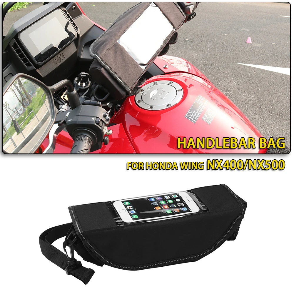 

Portable Storage Handlebar Bag For Honda NX400 NX500 2023 2024 NX 400 500 Waterproof Phone Bags Motorcycle Accessories