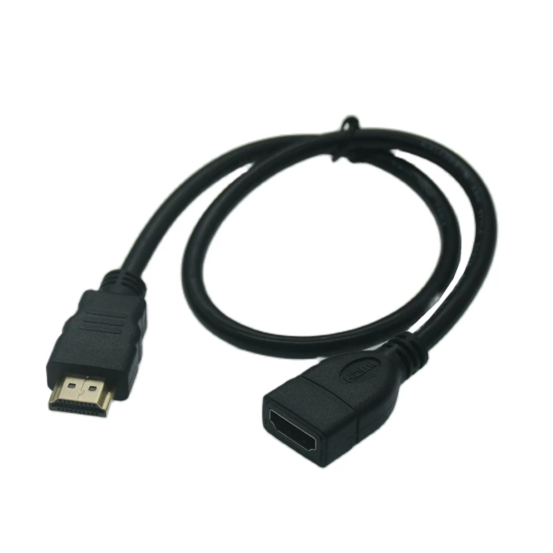 15cm 30cm 50CM 1m Dual HDMI-compatible Male To Female Converter Up Down Right Left Angled Adapter HDMI Cable For DVD PS3 PC