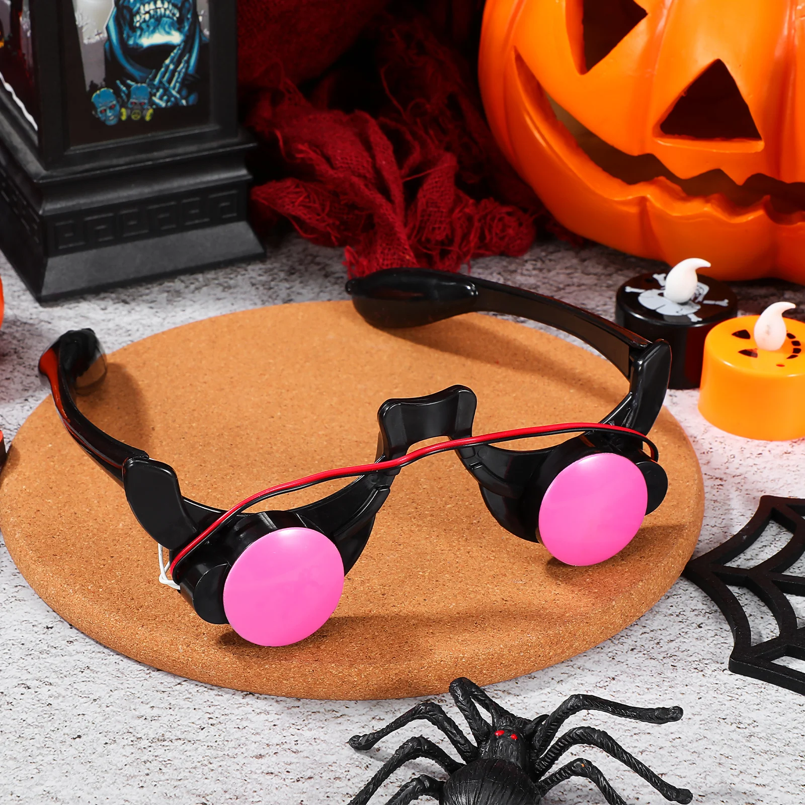 2 قطعة نظارات LED للحفلات نظارات مضيئة لأزياء المهرج وحفلات الهالوين والنوادي الليلية نظارات الحفلات الممتعة #5