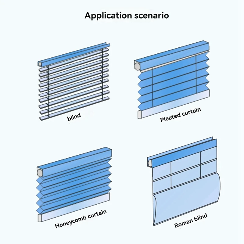 ม่านมอเตอร์สมาร์ทควบคุมด้วยเสียง Roller Shade ผ้าม่านมอเตอร์ 1-Way รีโมทคอนโทรลสําหรับโรมัน,รังผึ้ง Tuya Zigbee