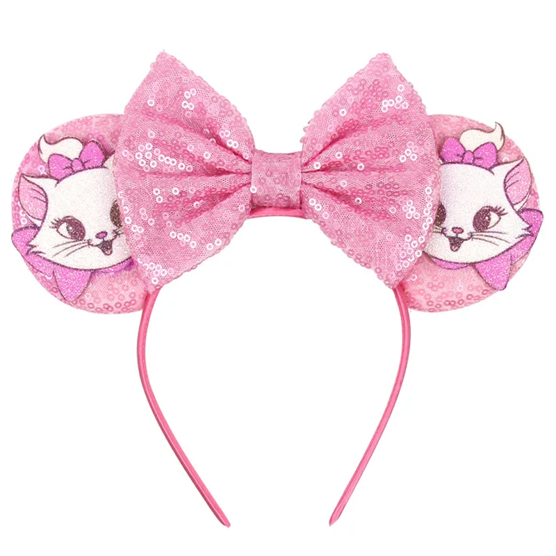 Sequin bow hairband, Mary Cat Mimi, Minnie, Mickey Mouse hairband, headband, children's photo hair accessory