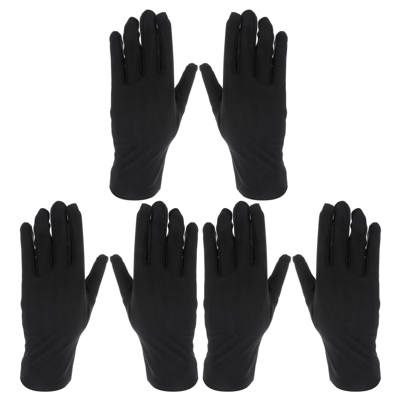 

Stretchable Jewelry 3 Pairs Black Cleaning Inspection Protection Travel Elastic Etiquette Gloves Premium Material Handling