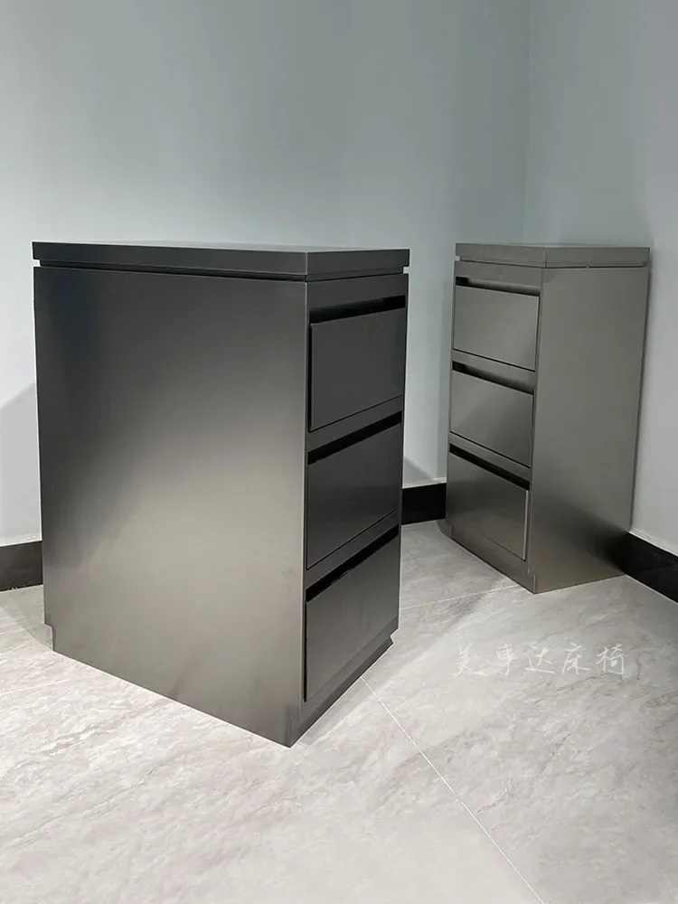 

Stainless Steel Display Cabinet Barber Shop Double-Sided Storage